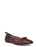 Freya Brown Leather Ballet Flats Ballerinaskor Ballerinas Brown ALOHAS