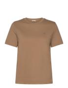 GANT Reg Shield Ss T-Shirt Brun