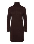 Polo Ralph Lauren Cable Wool-Cashmere Turtleneck Dress Brun