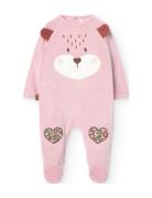 Velour Play Suit For Baby Girl -Bci Långärmad Bodysuit Pink Boboli