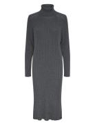 YAS Yasmavi Knit Midi Rollneck Dress Noos Grå