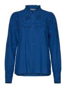 Lulall Shirt Ls Tops Blouses Long-sleeved Blue Lollys Laundry