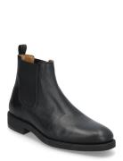 Slhjoseph Leather Chelsea Boot Noos Stövletter Chelsea Boot Black Sele...