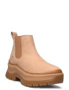 Roxie Lane Mid Chelsea Boot Light Beige Nubuck Shoes Boots Ankle Boots...