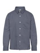 Mango Chest-Pocket Cotton Shirt Blå