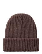 Nkfmilan Knit Beanie Glitter Accessories Headwear Hats Beanie Brown Na...