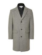 Slhnew Joseph Coat Noos Yllerock Rock Grey Selected Homme