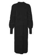 Vmlim Ls Highneck Calf Dress Ga Boo Knälång Klänning Black Vero Moda