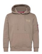 Alpha Industries Back Print Hoody Beige