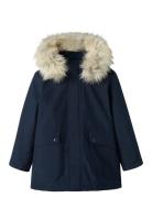 Name It Nkmmillo Parka Jacket Long Fo Noos Marinblå