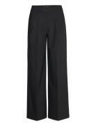 Mango Straight-Fit Pleated Trousers Svart