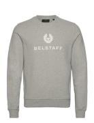 Belstaff Signature Crewneck Sweatshirt Old Silver Heather Designers Sw...