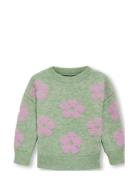 Kids Only Kmgnaja L/S Flower Pullover Knt Grön