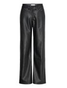 Aina Pu Leather Trousers Bottoms Trousers Leather Leggings-Byxor Black...