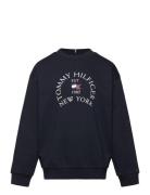 Tommy Hilfiger Nautical Arch Print Fleece Cn Marinblå