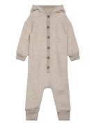 Mikk-line Wool Baby Suit W. Hood Beige