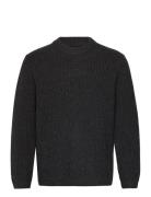 Garment Project Boxy Wool Knit - Dark Grey Melange Grå