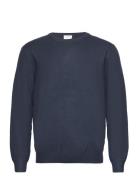 Lindbergh Ecovero O-Neck Knit Marinblå