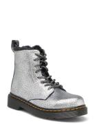 1460 Serena J Silver Distressed Foil Känga Stövel Silver Dr. Martens