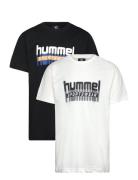 Hmltukas T-Shirt S/S 2-Pack Tops T-shirts Short-sleeved Black Hummel