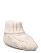 Mango Knit Bootees Kräm