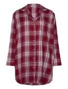 Shirt Nightdress Fl Nattlinne Burgundy Tommy Hilfiger