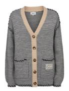 Nutria Cardigan Tops Knitwear Cardigans Grey Nümph