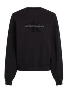 Calvin Klein Jeans Chenille Monologo Crewneck Svart