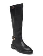 Biapaloma Knee High Boot Smooth Leather Höga Stövlar Black Bianco