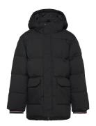 Tommy Hilfiger Monotype Ribstop Puffer Jacket Svart