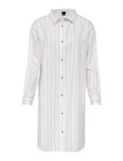 Pilen Yarndyed Flannel Night Shirt Pyjamas White Høie Of Scandinavia