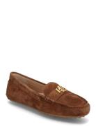 Barnsbury Suede Loafer Loafers Låga Skor Brown Lauren Ralph Lauren