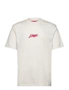 Dlogotee Tops T-shirts Short-sleeved Cream HUGO