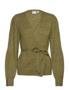 Ihkamara Ca12 Tops Knitwear Cardigans Khaki Green ICHI