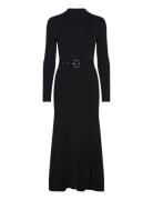 Lslv Buckle Belt Knit Dress Maxiklänning Festklänning Black Karl Lager...