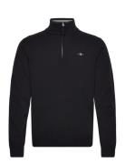 GANT Superfine Lambswool Half Zip Svart