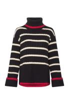 Slmusling Ribbed Rollneck Tops Knitwear Turtleneck Black Soaked In Lux...