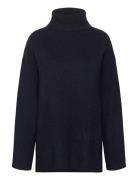 Gina Tricot Roll-Neck Knitted Sweater Marinblå