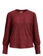 Object Objfeodora L/S Top Noos Burgundy