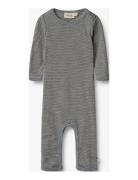 Wool Jumpsuit L/S Haven Långärmad Bodysuit Navy Wheat