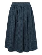 Olga Skirt Knälång Kjol Blue STUDIO FEDER