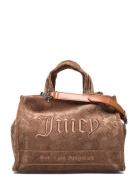 Iris Lasered Velvet Medium Shopper Shopper Väska Brown Juicy Couture