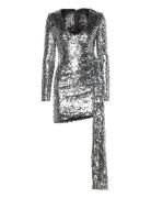 Ayanna Sequin Mini Dress Kort Klänning Silver Bardot