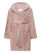 Rosemunde Kids Rhflurry Hooded Fleece Robe Rosa