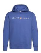 GANT Printed Graphic Hoodie Blå