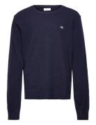 GANT Shield Lambswool C-Neck Marinblå