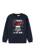 Name It Nkmvismas Ls Nreg Sweat Bru Marinblå