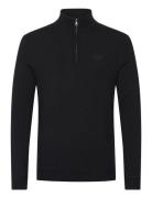 Superdry Essential Emb Knit Half Zip Svart