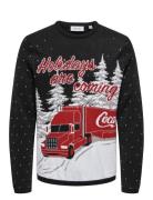 ONLY & SONS Onsxmas Reg 5 Cola Crew Knit Cs Marinblå