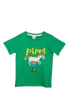 Pippi Langstrømpe Pippi T-Shirt Grön